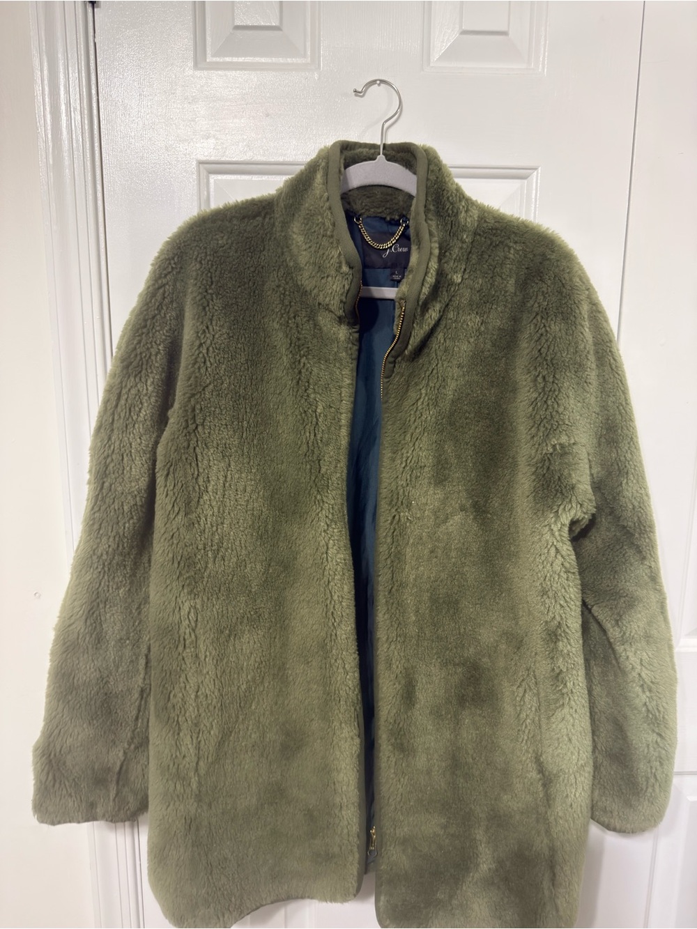J. Crew Olive Green Teddy Jacket